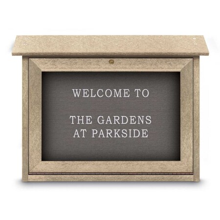 United Visual Products Outdoor Enclosed Combo Board, 48"x36", Black Frame/Green & Rubber UVCB4836ODB-GREEN-RUBBER
